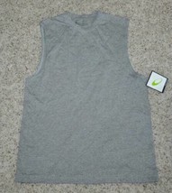 Mens Tank Top Tek Gear Gray Crew Muscle Shirt-size S - £7.40 GBP