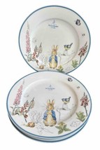2022 Beatrix Potter Peter Rabbit Easter Garden Bunny Dinner Plates 10.5”... - £47.40 GBP