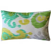 Ikat Journey Outdoor Throw Pillow 12x20 Inches Rectangular, Complete Pillow - Co - £52.33 GBP