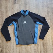 Ocean tee 0.5 Wetsuit Top ~ Long Sleeve ~ Black &amp; Blue ~ Sz XS - £17.68 GBP