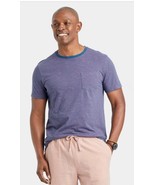 Goodfellow &amp;Co. Standard Fit Small Pocket T-Shirt Blue/Pink Stripes - $212.03 MXN