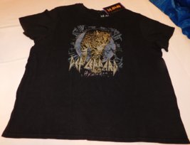 Def Leppard Ladies Women&#39;s Short Sleeve Band T Shirt Top Size XXL 2xl Black NWT - £16.45 GBP