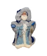 Clothnique Santa Figurine Snow King Christmas Holiday Blue Cloak Snowfla... - $77.24 CAD