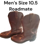 Mens Roadmate Western Work Boots Size 10.5 Leather Riding Motorcycle Boots GW-01 - £18.50 GBP