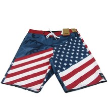 Vans Era USA American Flag Boardshort Swim Trunks Men&#39;s Size 32 NEW VN0A3HBG14A - £17.49 GBP