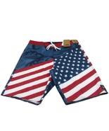 Vans Era USA American Flag Boardshort Swim Trunks Men&#39;s Size 32 NEW VN0A... - £17.17 GBP