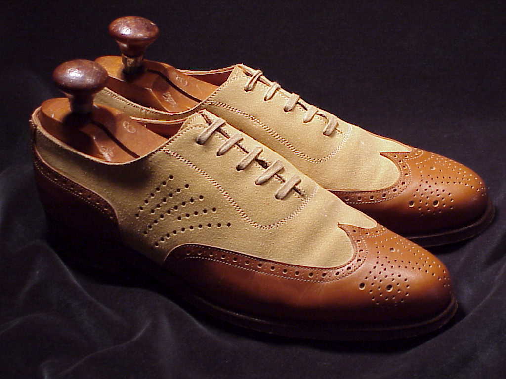 New Men's Oxford Beige Brown Wear Genuine Leather Wing Tip Brogues Toe Shoes