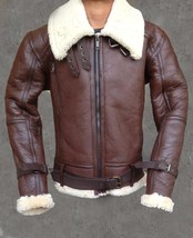  B3 Bomber Aviator Flying Real fur Sheepskin Shearling Leather Jacket - £127.49 GBP+