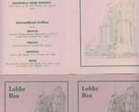 2 Hotel Lobby Bar Menus Incredible Creams, Edibles Return to the Classic... - £13.95 GBP