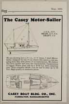 1931 Print Ad Casey Motor-Sailer Sail Boats Fairhaven,Massachusetts - £8.02 GBP