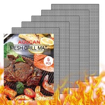 Grill Mesh Mat - Set Of 5 Non Stick Bbq Grill Mats, Heavy Duty, Reusable Grillin - £22.72 GBP