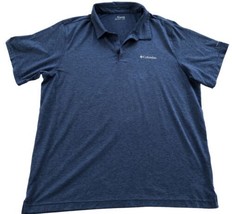 Columbia Shirt Mens XL Blue Short Sleeve Golf Polo Casual Comfort  Outdoors - £11.22 GBP
