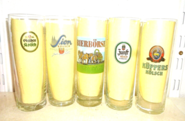 5 Dom Sester Sunner Gilden Gaffel Bremme Degraa &amp;more Kolsch German Beer Glasses - £19.94 GBP