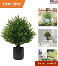 19&#39;&#39; Faux Cedar Topiary Ball Tree in Pot - Stylish Addition for Porch &amp; ... - $54.00