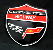 CORVETTE Highway Shield -*US MADE* Embossed Sign -Man Cave Garage Bar Wall Decor - £15.12 GBP