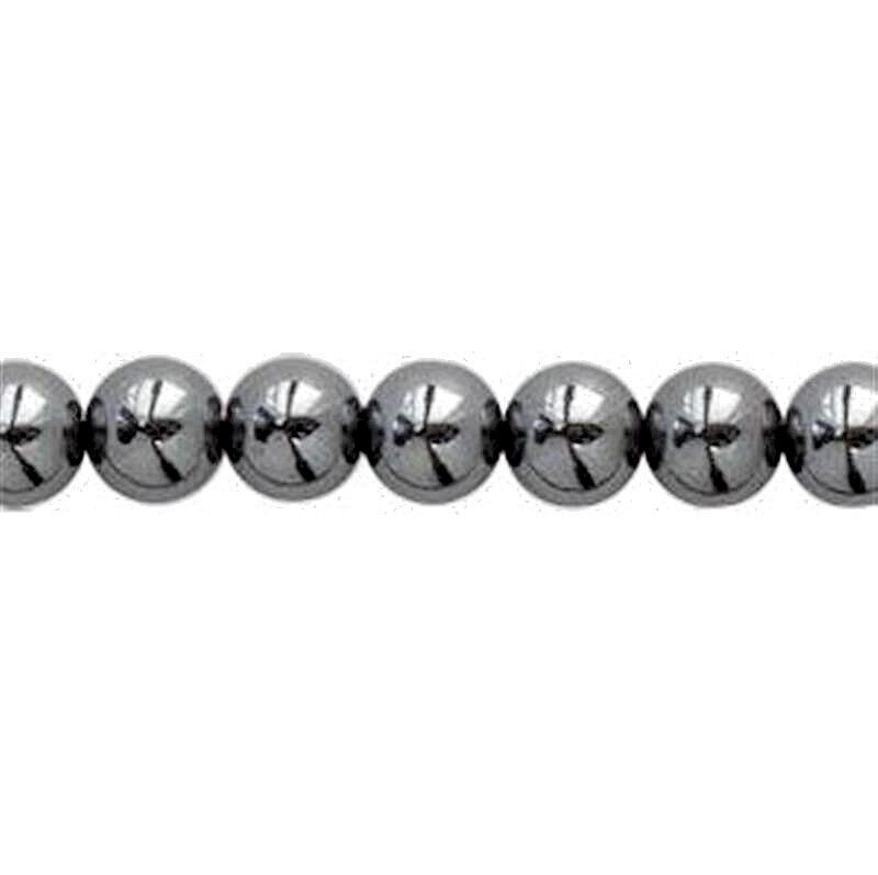6mm Hematite Round Beads (60+ per strand)
