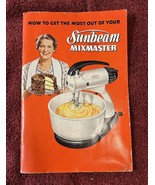Vintage SUNBEAM MIXMASTER Instructions and Recipe Booklet Red Cover 1950 - $8.90