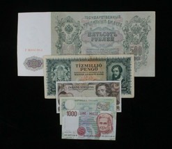 European Nations 5-Notes Lot // Austria Hungary Italy Russia - £38.92 GBP
