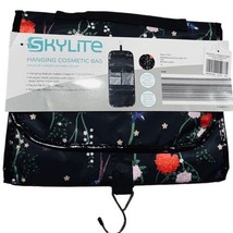 Skylite Hanging Cosmetic Bag Wild Flowers on Black Weekend Trip Travel Cruise - £9.54 GBP