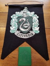 Official Merch. Harry Potter Slytherin Crest Journal &amp; Felt Hanging Wall Banner - £11.86 GBP