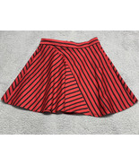 Olsenboye Skater Skirt Medium Striped Red Black Jersey Knit 31”length 26... - $35.15