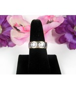 Vintage BAND RING Two Tone Circles 18KT HGE Silvertone Goldtone Size 10.5 - $20.78
