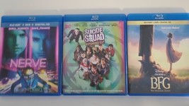 Blu-Ray + DVD - Action - Sci Fi Lot of 3 - Suicide Squad, The BFG, Nerve - £7.05 GBP