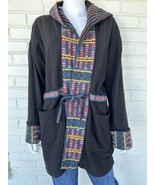 Johnny Was Jacket Tia Tribal Embroidered Hooded Anorak Coat Boho Size Me... - £162.90 GBP