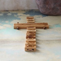 Our Father Prayer in Italian, Appeso a Parete in Legno D’Ulivo Fatto a Mano, Cro - £47.91 GBP