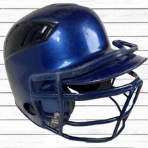 Rawlings Youth Batting Helmet with Cage Navy Size 6 1/4 to 6 7/8 - £10.97 GBP