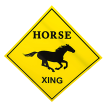 Gatsby Plastic Horse Crossing Sign - 14 7/8&quot; x 14 7/8&quot; - £10.48 GBP