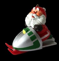 Vtg Hallmark Keepsake in Box 1984 Snowmobile Santa Ornament Adventure Sport - £9.59 GBP