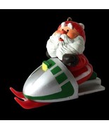 Vtg Hallmark Keepsake in Box 1984 Snowmobile Santa Ornament Adventure Sport - $222.74 MXN