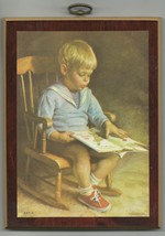 Vintage GARY decor plac Laminated Izgwersen Lithograph Plaque 8&quot;x6&quot; Hamp... - $40.89