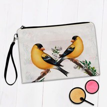American Goldfinch : Gift Makeup Bag Bird Flowers Décor Scarlett Petrol - £9.43 GBP+