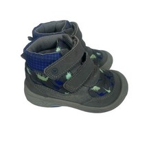 Stride Rite 360 Juniper Dinosaur Sneaker Boots Gray &amp; Blue Toddler Size 6M - $14.84