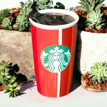 Classic Starbucks Mermaid Logo Ceramic Tumbler 12 oz Travel Mug &amp; Lid  - $303.27 MXN