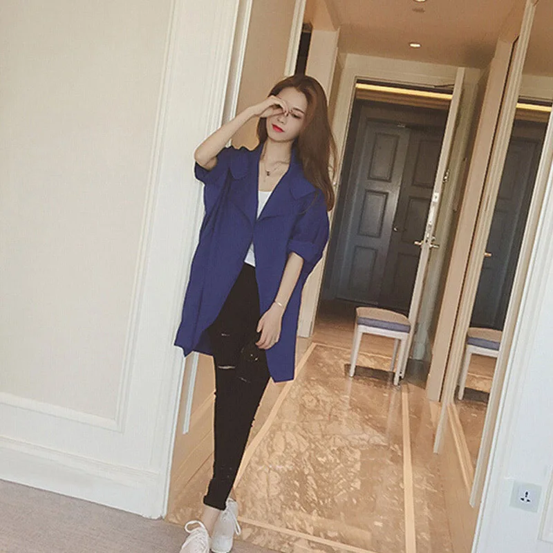 2020 Spring Women Trench Coat Casual Women Cardigans Windproof Coat Female Long  - £109.12 GBP