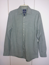 STAFFORD SIGNATURE TEXTURED SLUB MENS LS COTTON/POLY DRESS SHIRT-M-REG. ... - $17.59