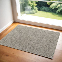 2&#39; X 3&#39; Ivory and Gray Wool Hand Tufted Distressed Area Rug - $1,257.15 MXN