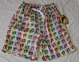 BUC-EE&#39;S Boys Swim Trunks Youth Large Bucee The Beaver Print New W Tags - £15.21 GBP