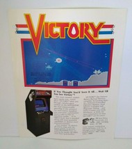 Victory Arcade FLYER Original 1982 Video Game Retro Vintage Art Promo - £20.17 GBP