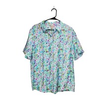 White Stag Shirt Women&#39;s XXL Plus Size Button Up Short Sleeve Floral Rayon Blend - £12.74 GBP