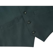 Men's Renoir Suit Vest V-neck Adjustable Strap 5Button 2Pockets 201-9 Green image 4