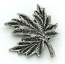 Vintage Signed SHERIDAN Fine Pewter Maple Leaf Brooch Pin - £14.19 GBP