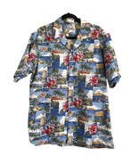 Vtg HAWAII Brand Mens Hawaiian Shirt Floral Palm Tree King Kamehameha Sz XL - £19.22 GBP