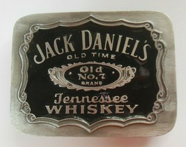 Vintage Jack Daniels Enamel Old Time Tennessee Whiskey Belt Buckle 1998 - K190 - £21.51 GBP