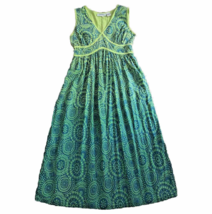 Vermont Country Store Maxi Dress Womens M Sleeveless Cotton Boho Empire Waist - £23.44 GBP