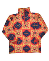 Vintage Cuccini Fleece Jacket Mens L Aztec Navajo Print 1/2 Zip Sweatshirt - £22.44 GBP