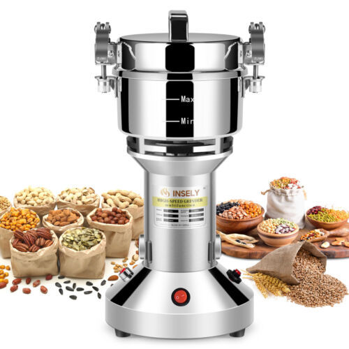 Grain Mill Grinder 150g High Speed Food Grain Mill Stainless Steel Seeds... - $167.66